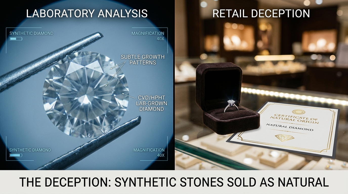 Synthetic Stones Sold as Natural