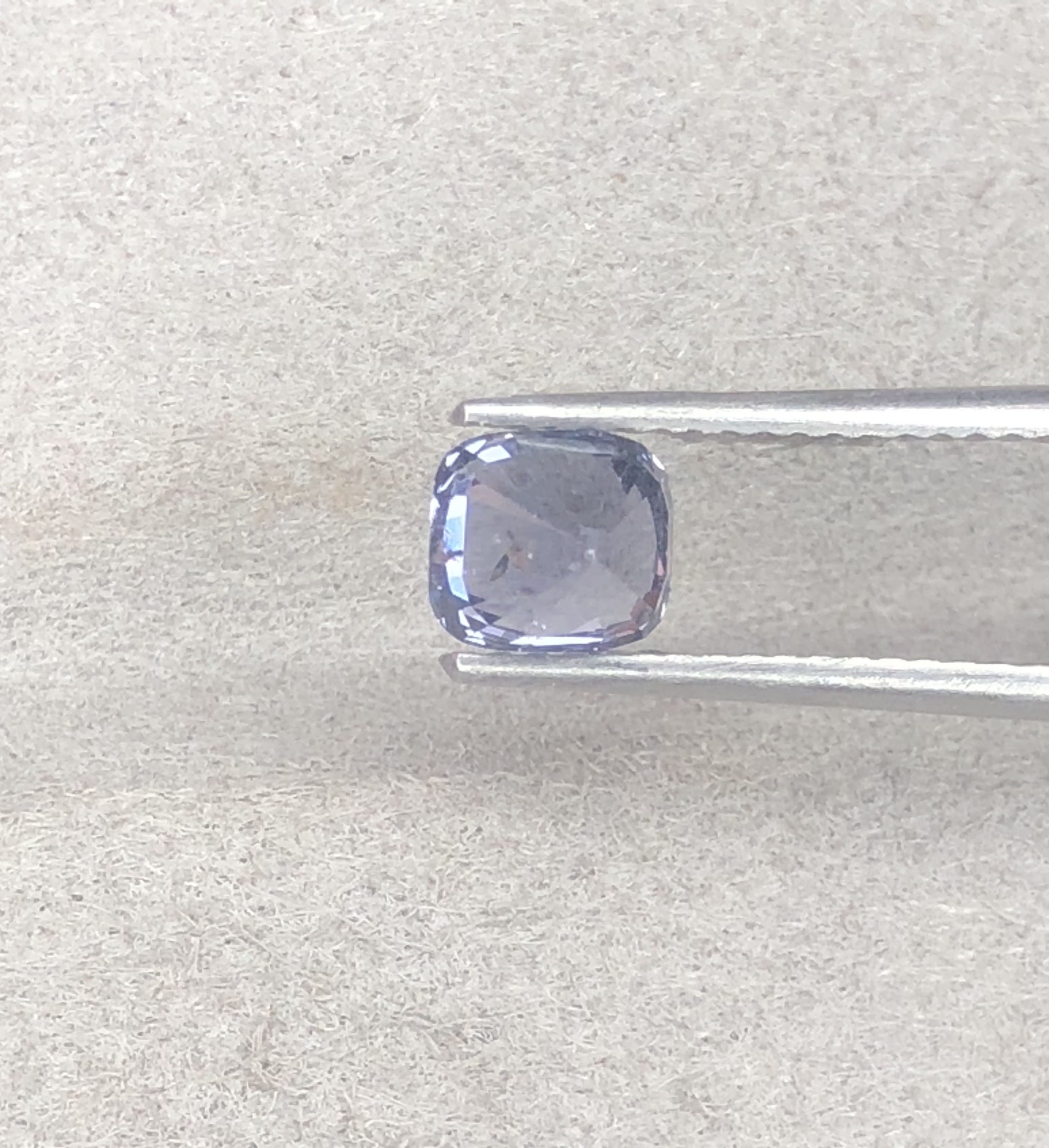 Natural 1.00 Carat Grey Spinel Gemstone – Eye Clean Cushion Cut with Soft Blue-Grey Hue, Untreated and Ready for Fine Jewelry Setting in White Gold Ring, Pendant or Bracelet view 3