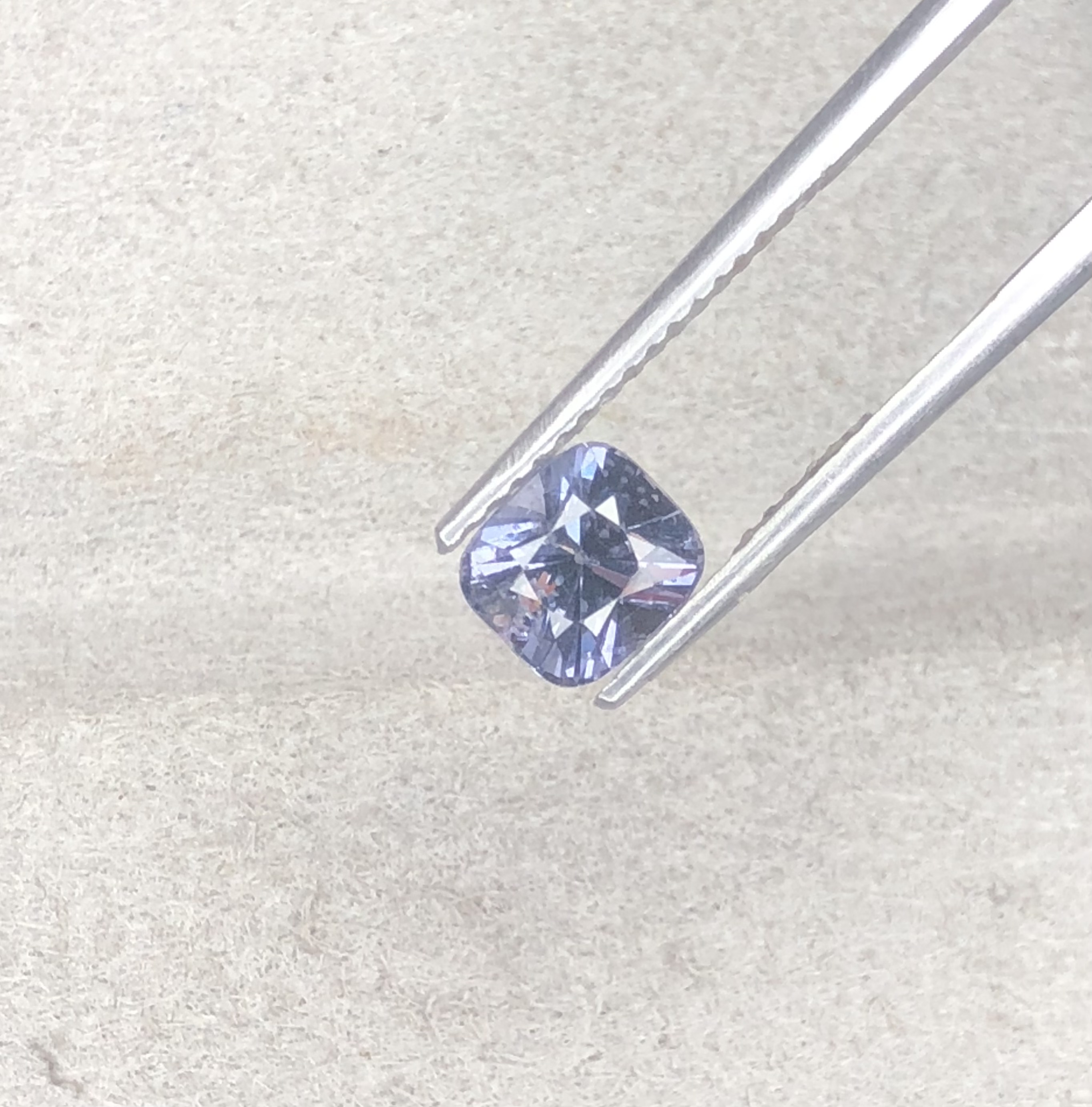 Natural 1.00 Carat Grey Spinel Gemstone – Eye Clean Cushion Cut with Soft Blue-Grey Hue, Untreated and Ready for Fine Jewelry Setting in White Gold Ring, Pendant or Bracelet view 4